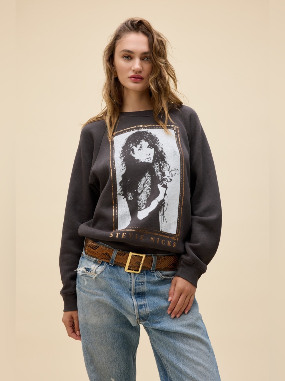 NWT Daydreamer X Free People Stevie Nicks Bouquet Vintage Raglan Sweatshirt